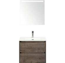 Umývadlo so skrinkou, umývadlom a zrkadlom s osvetlením