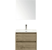 Skrinka pod umývadlo s umývadlom, dvoma zásuvkami a zrkadlom