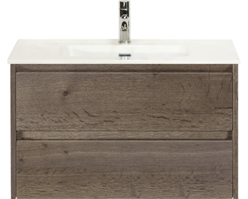 Skrinka pod umývadlo s dvomi zásuvkami a umývadlom