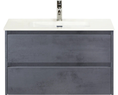 Skrinka pod umývadlo s dvomi zásuvkami a vodovodnou batériou