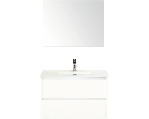 Kúpeľňová zostava s umývadlom, zrkadlom a dvoma zásuvkami