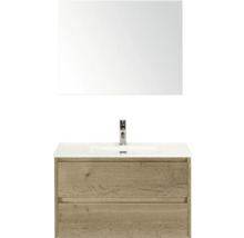 Umývadlo so zrkadlom a spodnou skrinkou s dvomi zásuvkami