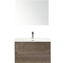 Kombinácia umývadla so zrkadlom, umývadlom a spodnou skrinkou