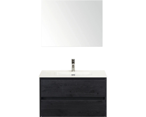 Umyvadlová zostava s umývadlom a zrkadlom do kúpeľne