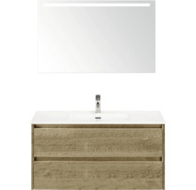 Kombinácia umývadla so zrkadlom a dvoma zásuvkami