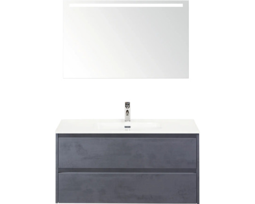 Umývadlo so skrinkou, zrkadlom a batériou