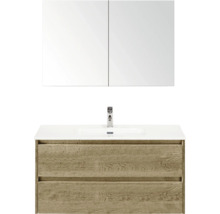 Umývadlo so skrinkou, umývadlom a zrkadlovou skrinkou