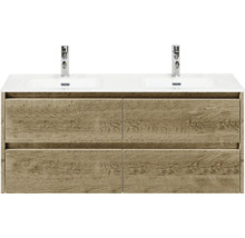 Skrinka pod umývadlo so štyrmi zásuvkami a dvoma umývadlami