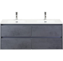 Skrinka pod umývadlo so štyrmi zásuvkami a dvoma umývadlami