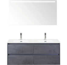 Súprava kúpeľňového nábytku s umývadlovou skrinkou, umývadlom a zrkadlom