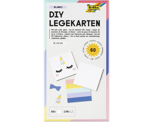 DIY vzdelávacie karty 6 x 6 cm, 60 kusov