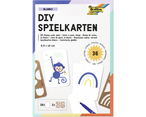 Sada DIY hracích kariet so šablónami a perom