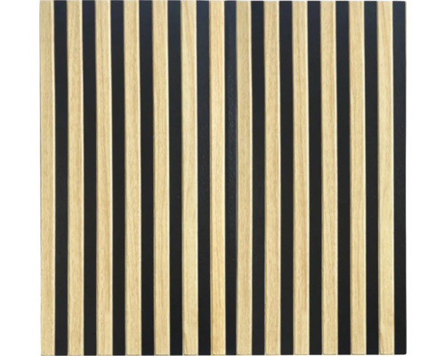 Samolepiaci panel, lamely svetlohnedé 66,5 x 66,5 cm Drevený panel s vertikálnymi lamelami na dekoráciu stien