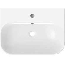 Pohľad zhora na keramické umývadlo