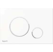 Splachovacia doska toalety s dvoma okrúhlymi ovládacími tlačidlami