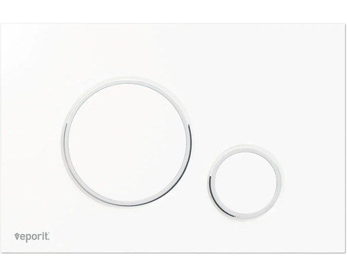 Splachovacia doska toalety s dvoma okrúhlymi ovládacími tlačidlami