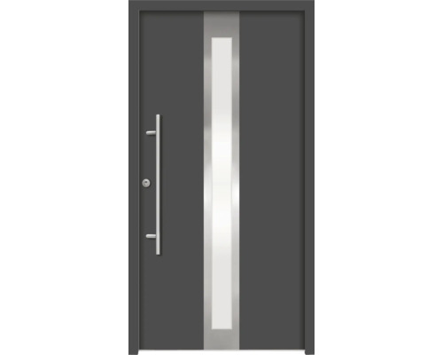 Oceľové vchodové dvere bezpečnostné Anthene RC2 100 x 210 cm L antracit Vchodové dvere so sklenenou vložkou a držadlom