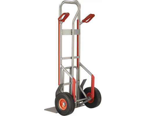 Kovový rudel s červenými rúčkami a kolesami