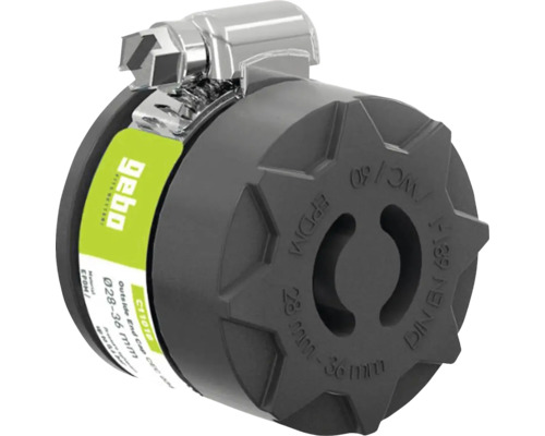 Gebo vonkajšia koncovka so závitom s upínacím pásikom pre rúrky od 28 do 36 milimetrov