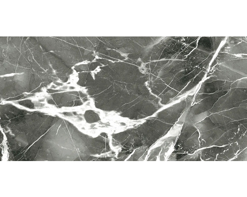 Obklad imitácia mramoru LUCCA Nero lesklý 60x120 cm