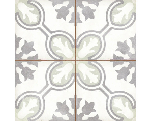 Štvorcové dlaždice s kvetinovým vzorom