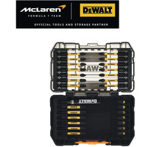 Sada bitov DeWalt v otvorenom kufríku s logom tímu McLaren Formula 1