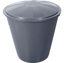 Sivý odpadkový kôš s vekom