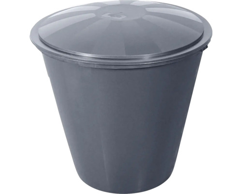 Sud na vodu 210 l vr. víka a výpustného ventilu Sivý odpadkový kôš s vekom