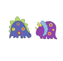 Dve dekoratívne figúrky dinosaurov