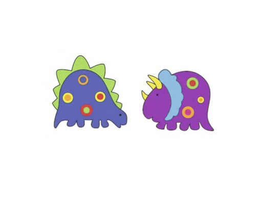 Dve dekoratívne figúrky dinosaurov