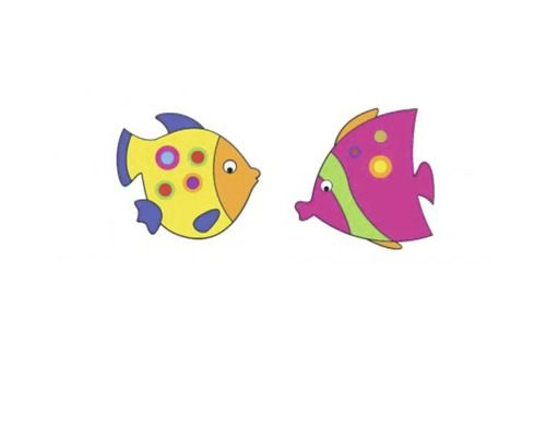 Dve štylizované ryby ako ilustrácia