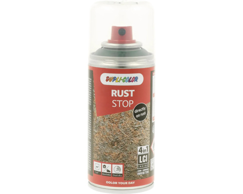 Sprej na hrdzu Dupli-Color Rust Stop 4v1 RAL9010 biela 150ml Sprej Dupli Color proti hrdzi pre vnútorné a vonkajšie použitie