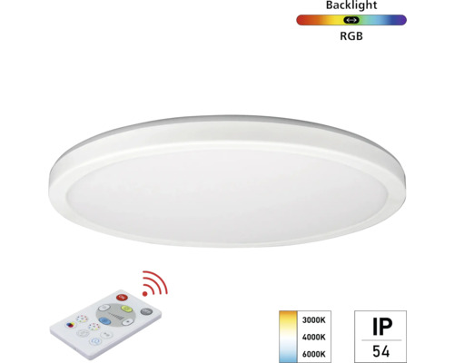 LED stropné svietidlo s diaľkovým ovládaním na nastavenie farby svetla a RGB podsvietenia