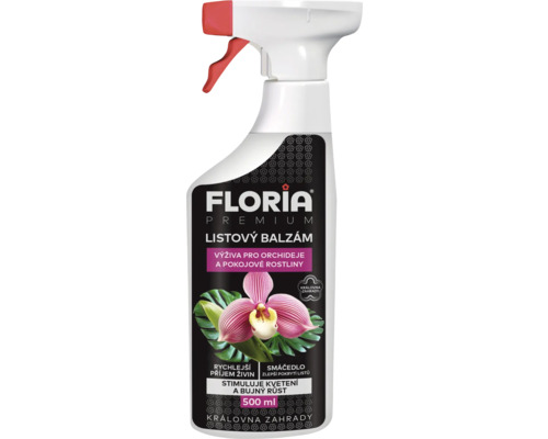 Listová výživa pre orchideje Floria 500 ml Floria Premium listový balzam pre orchidey a izbové rastliny, 500 ml