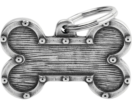 Identifikačná známka MyFamily Bronx kosť veľká Futuristic Antique Silver