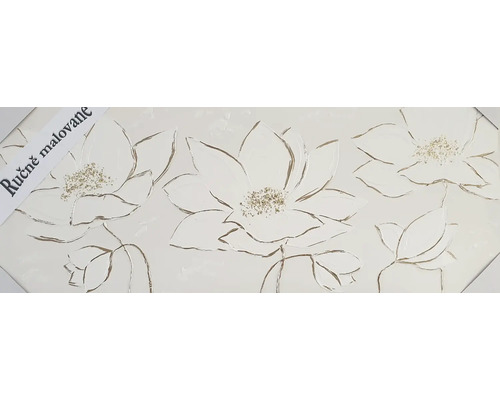 Ručne maľovaný obraz "White" 45x110 cm