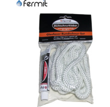 Sada sklolaminátovej guľatej šnúry Fermit s lepiacou šamotovou hmotou, priemer 8 mm, dĺžka 2,5 m