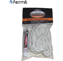 Sada sklenej šnúry Fermit s lepidlom na tesniace šnúry a šamotovou maltou