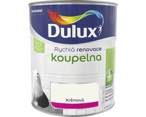 Farba Dulux Rýchla renovácia koupelna krémová 0,75 l Farba na renováciu kúpeľní Dulux v plechovke