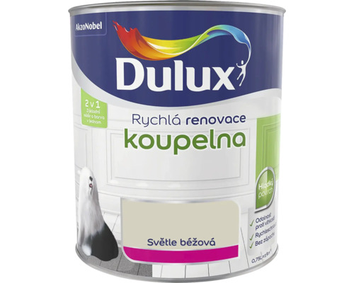 Farba Dulux Rýchla renovácia koupelna béžová 0,75 l Plechovka farby do kúpeľne Dulux vo svetlo béžovej farbe