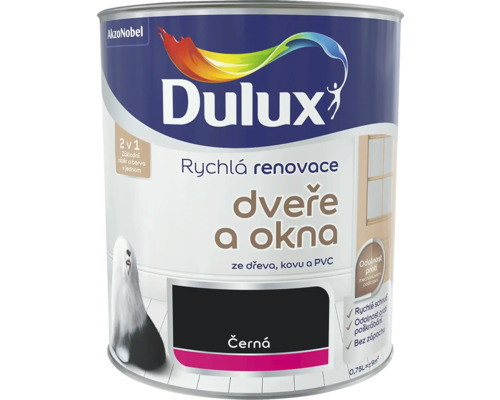 Farba Dulux Rýchla renovácia okna a dvere čierna 0,75 l