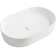 Biele umývadlo na dosku oválneho tvaru