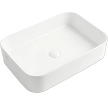 Obdĺžnikové keramické umývadlo na dosku