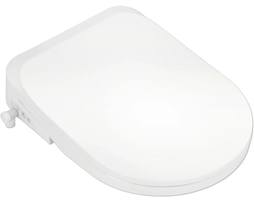 Biele záchodové sedadlo s bočným ovládaním