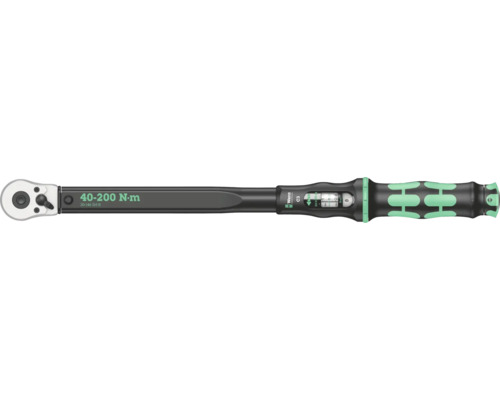 Momentový kľúč Wera Click-Torque C3 Drive, 40–200 Nm, chróm-vanádiová oceľ, 1 kus.