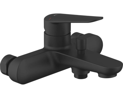 Čierna nástenná vaňová batéria