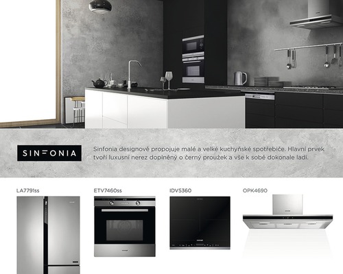 Kuchynská scéna s kombináciou chladničky s mrazničkou, rúrou, varnou doskou a digestorom