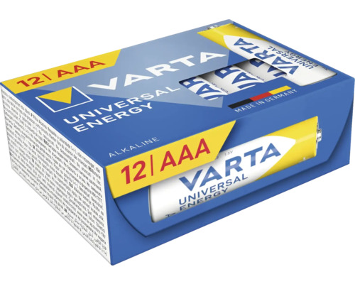 Varta Universal Energy Alkalická batéria AAA, balenie 12 kusov