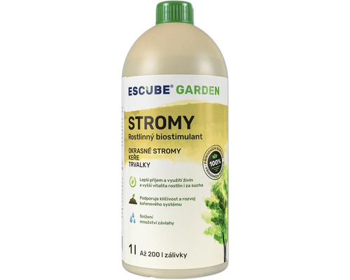 Rastlinný biostimulant ESCUBE GARDEN Stromy 1000 ml Escube Garden rastlinný biostimulant pre stromy, kríky a trvalky v jednolitrovej fľaši