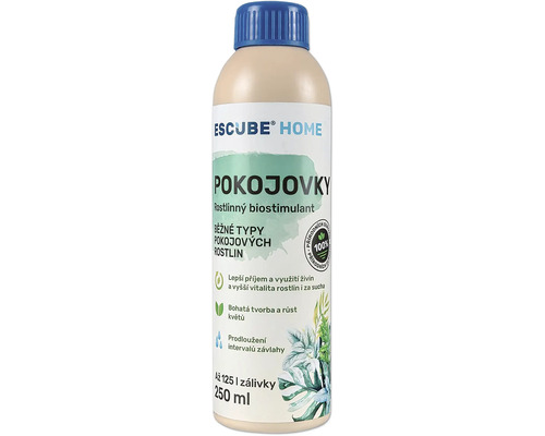 Rastlinný biostimulant ESCUBE HOME Pokojovky 250 ml Rastlinný biostimulant Escube Home vo fľaši s objemom 250 ml